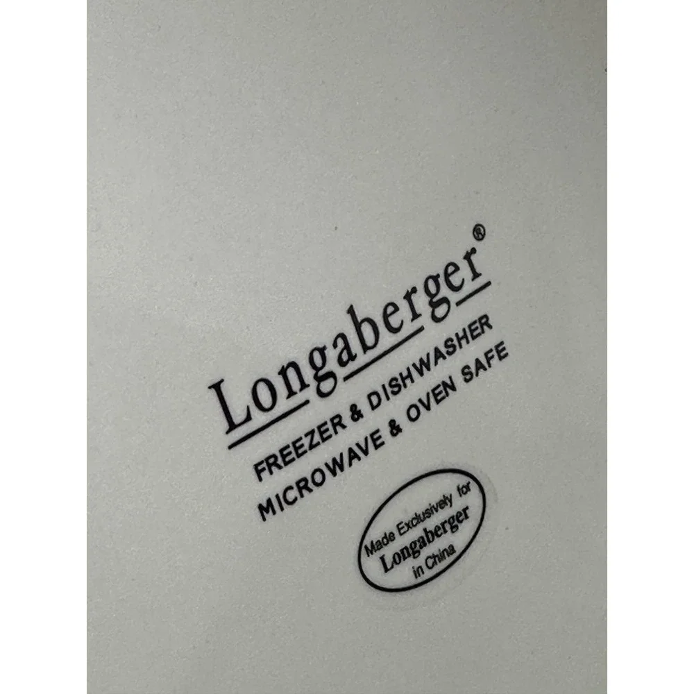 Longaberger Classic Bold Plaid 3 Qt Canister Cornflower Paprika Butternut 31545